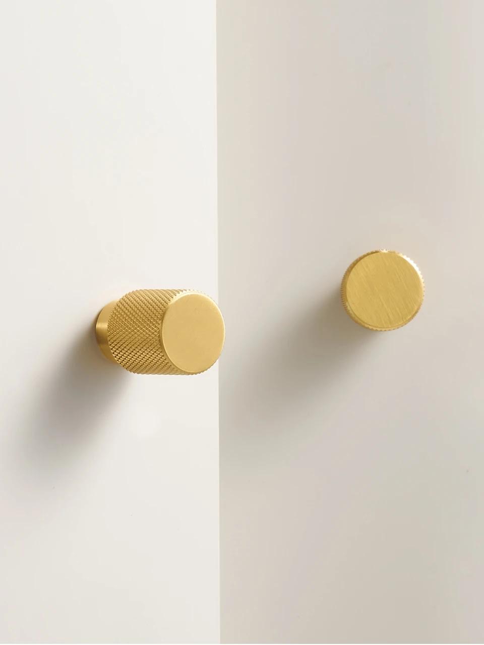 Solid Metal Brass Knurled Textured Handles - GRASSETO