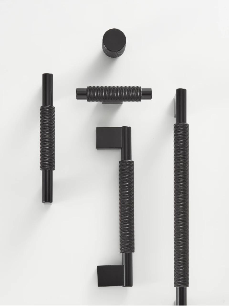 Solid Metal Brass Knurled Textured Handles - GRASSETO