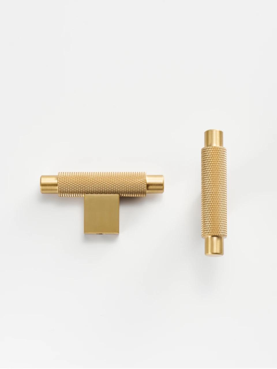 Solid Metal Brass Knurled Textured Handles - GRASSETO