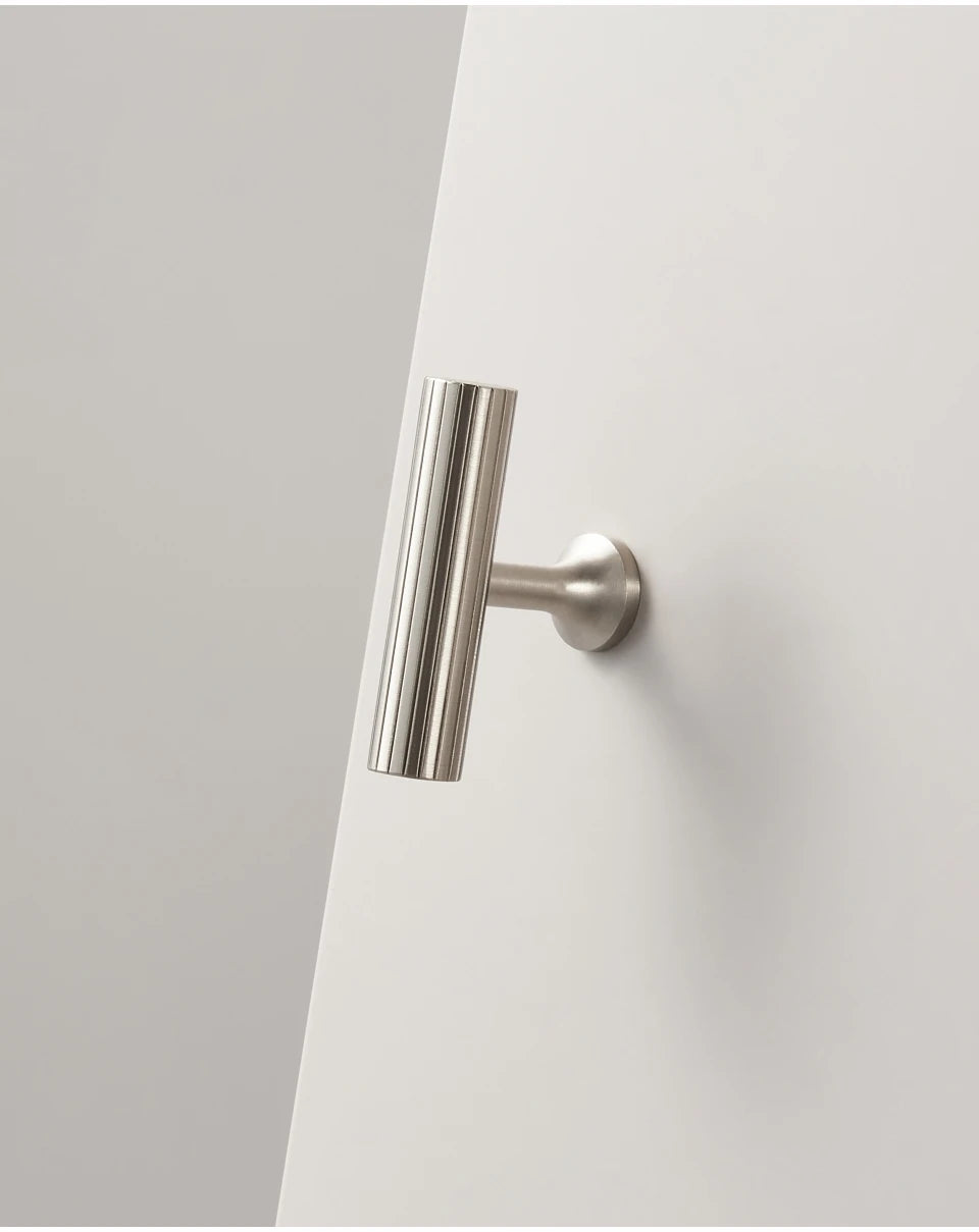 Solid Metal Brass Knurled Textured Handles - ELEGANTE