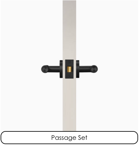 Matte Black Brass Cross Knurled Door Lever Handle With Round Shaped Rose