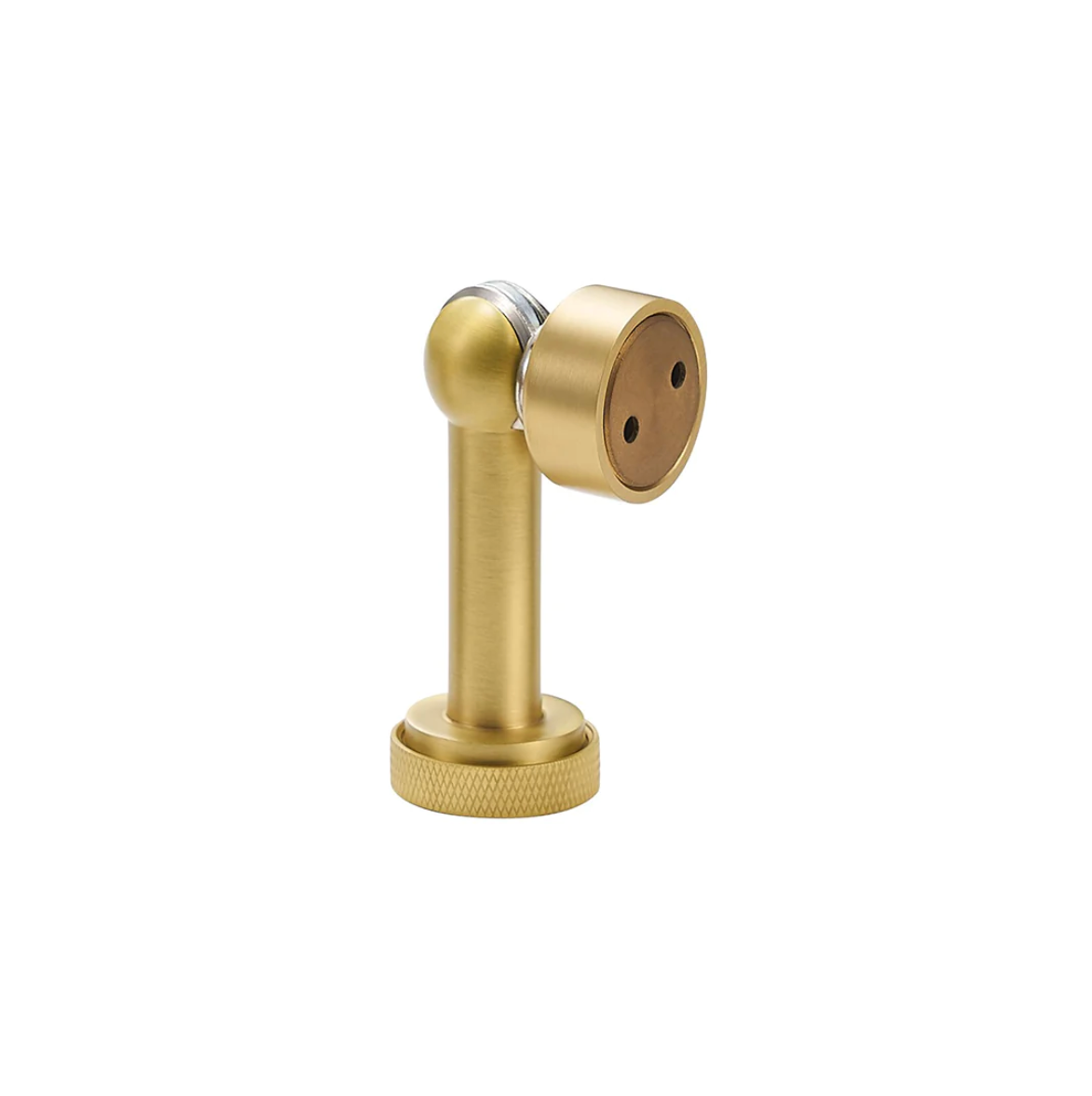 Satin Brass Metal Knurled Textrured Magnetic Door Stopper
