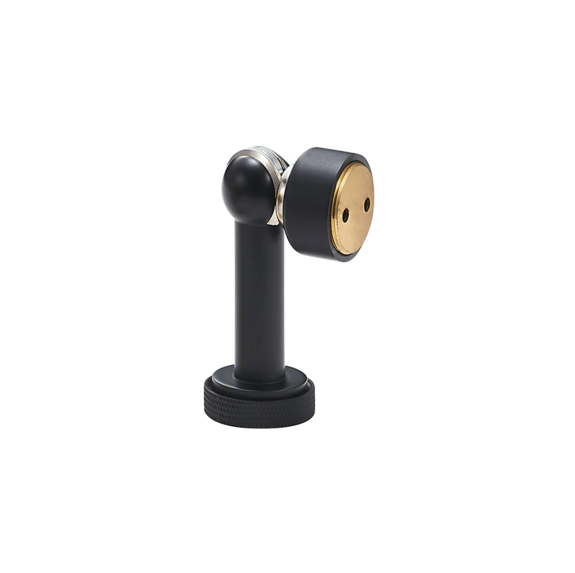 Matte Black Brass Metal Knurled Textured Magnetic Door Stopper