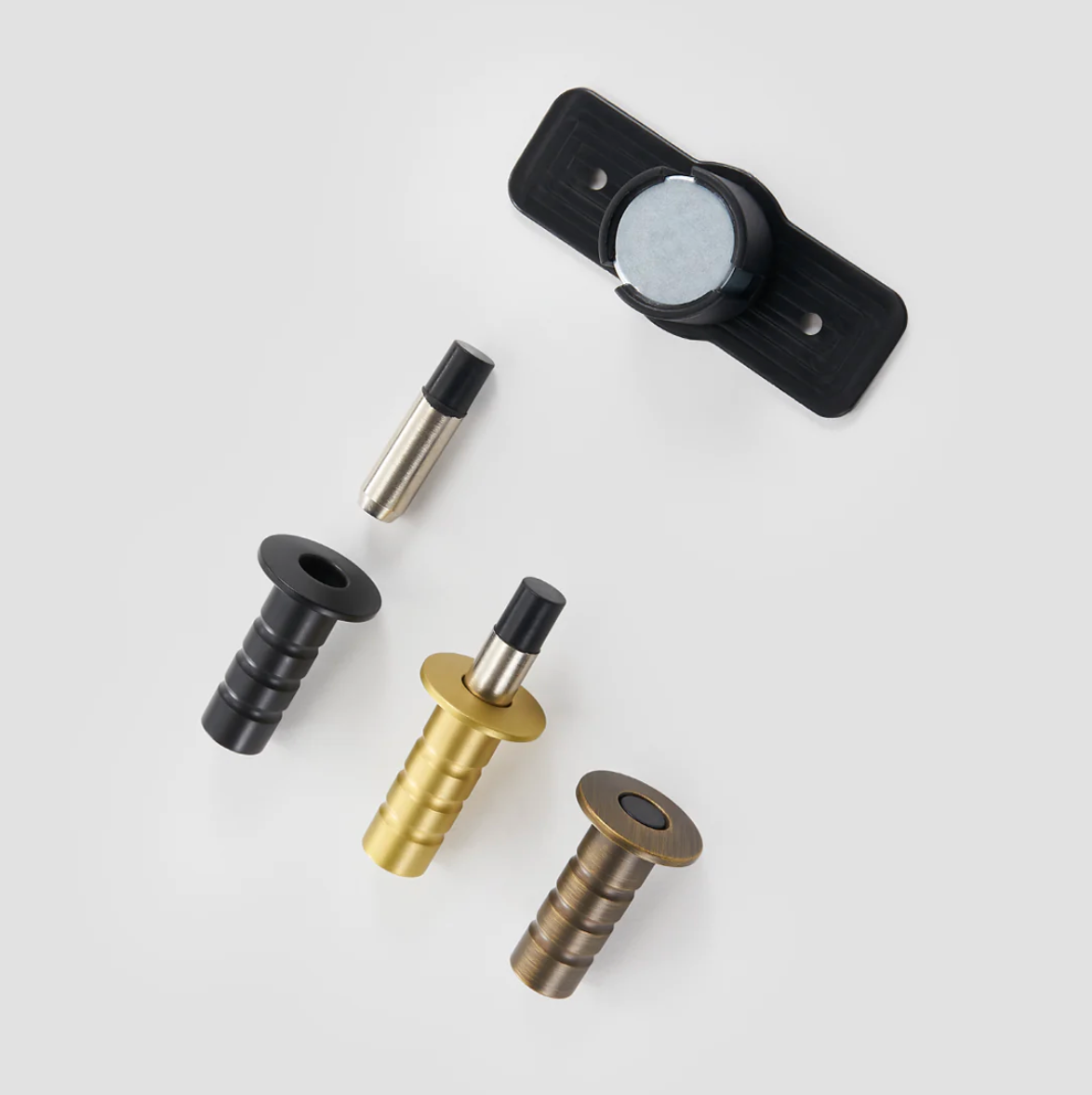 Matte Black Brass Invisible Magnetic Door Stopper