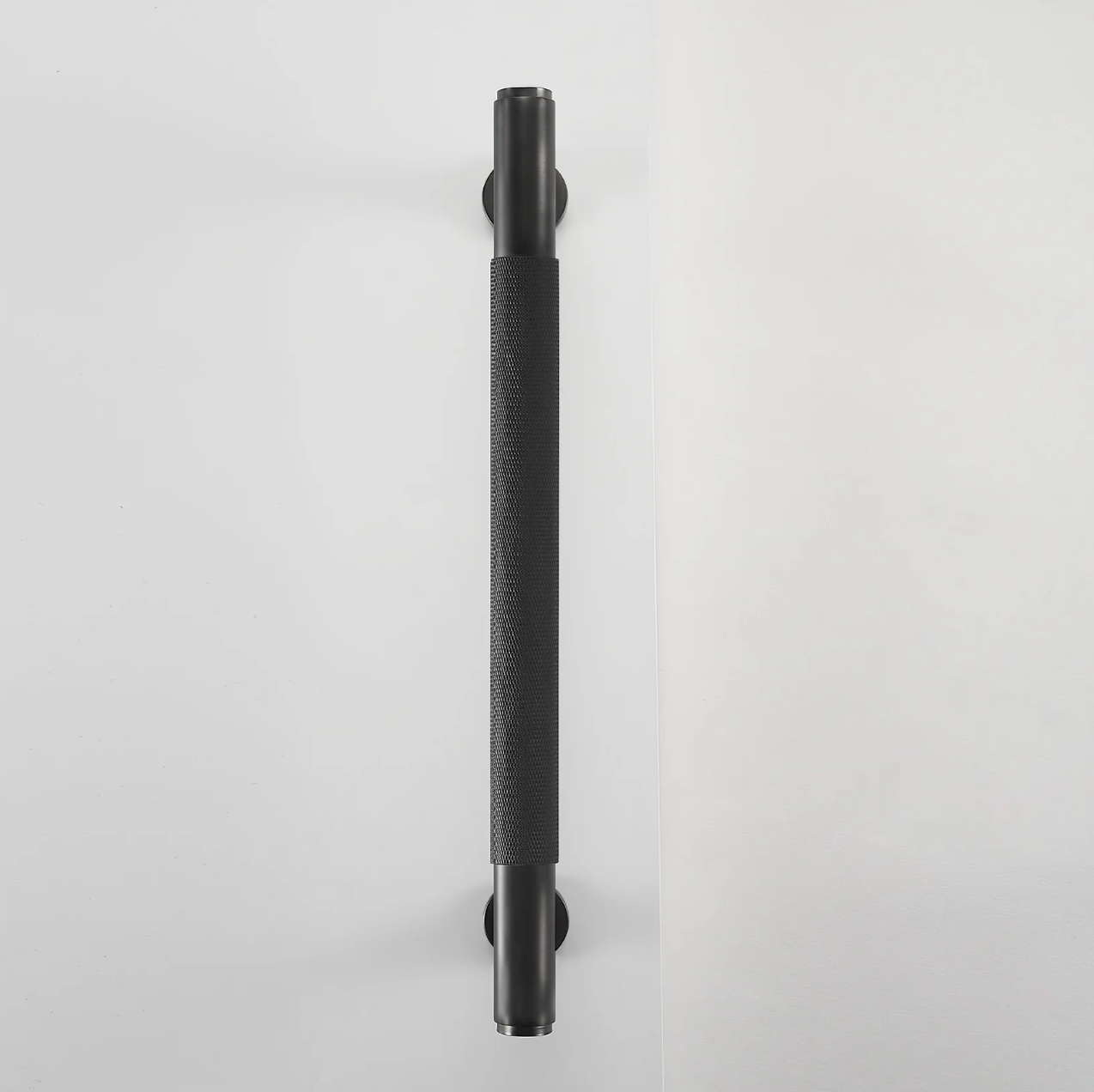 Matte Black Brass Knurled Appliance Pull 10"