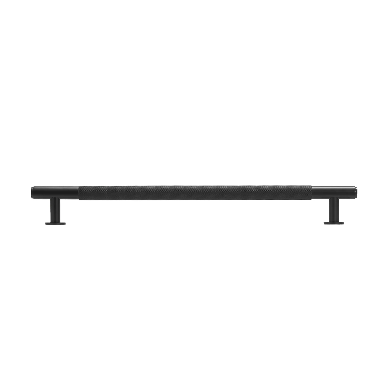 Matte Black Brass Knurled Appliance Pull 18"