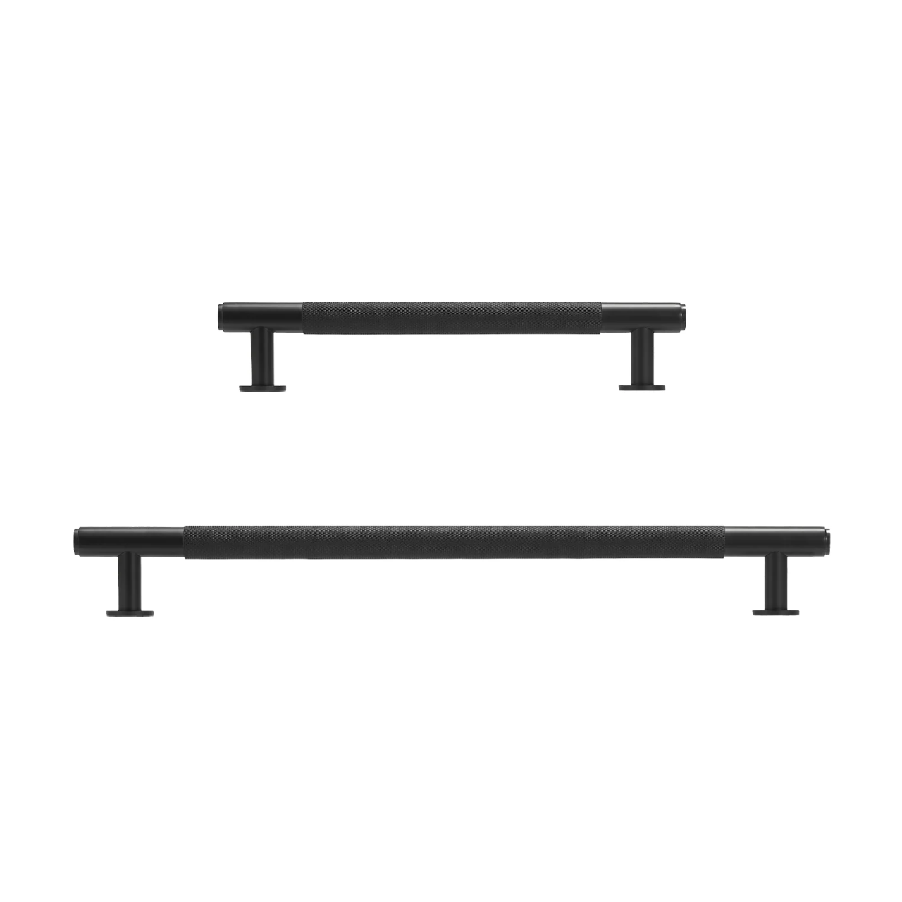 Matte Black Brass Knurled Appliance Pull 18"