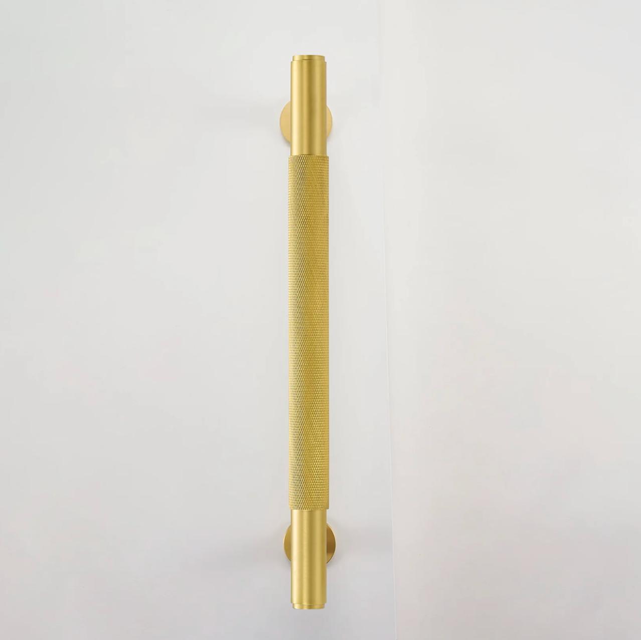 Satin Brass Knurled Appliance Pull 10"
