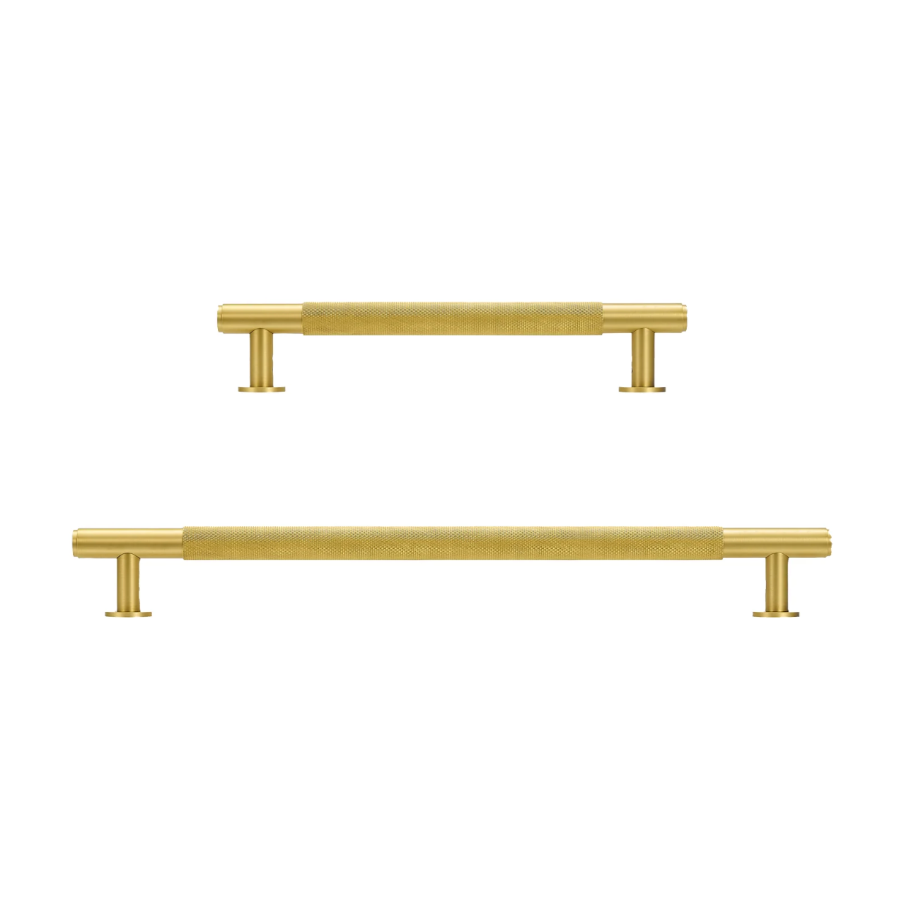 Satin Brass Knurled Appliance Pull 18"