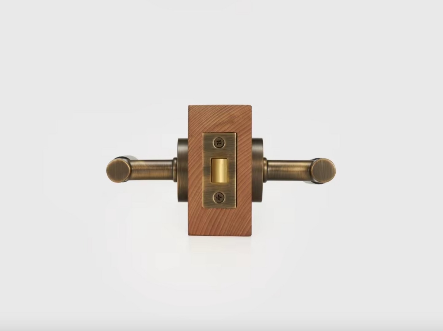Aged Patina Brass Linear Grooved Textured Interior Door Lever Handle Set