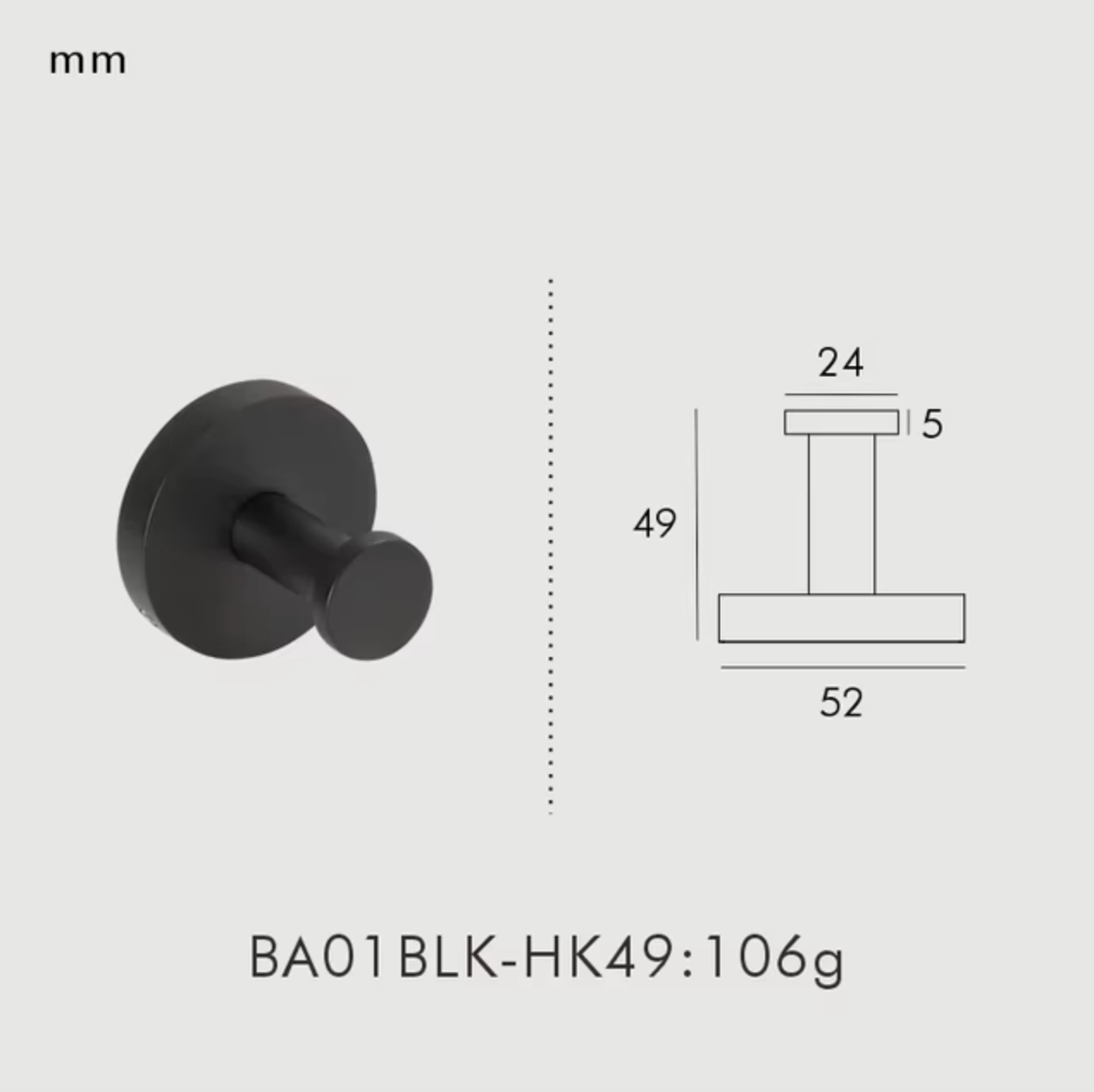 Brass Modern Knurled Bathroom Hardware (Matte Black)