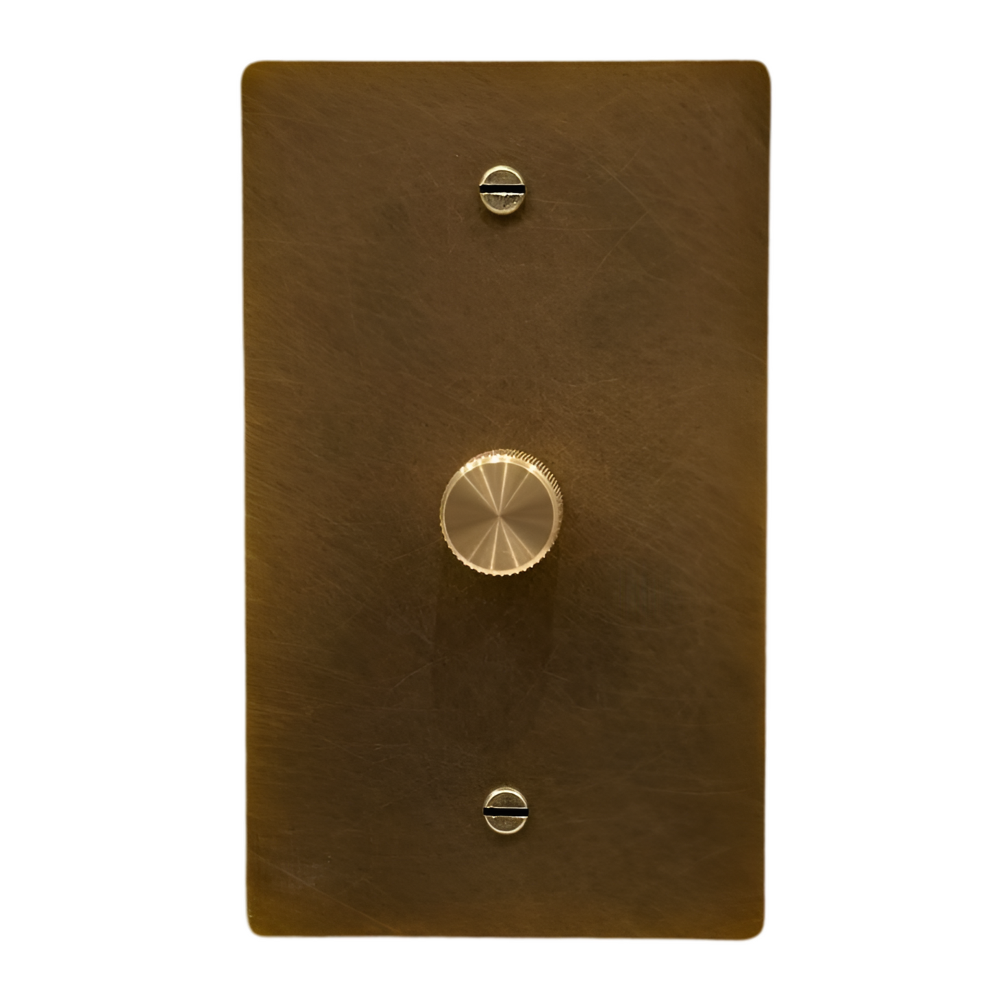 Brass Rotary Dimmer Switch 3-Way (1-Gang) Aged Patina Brass