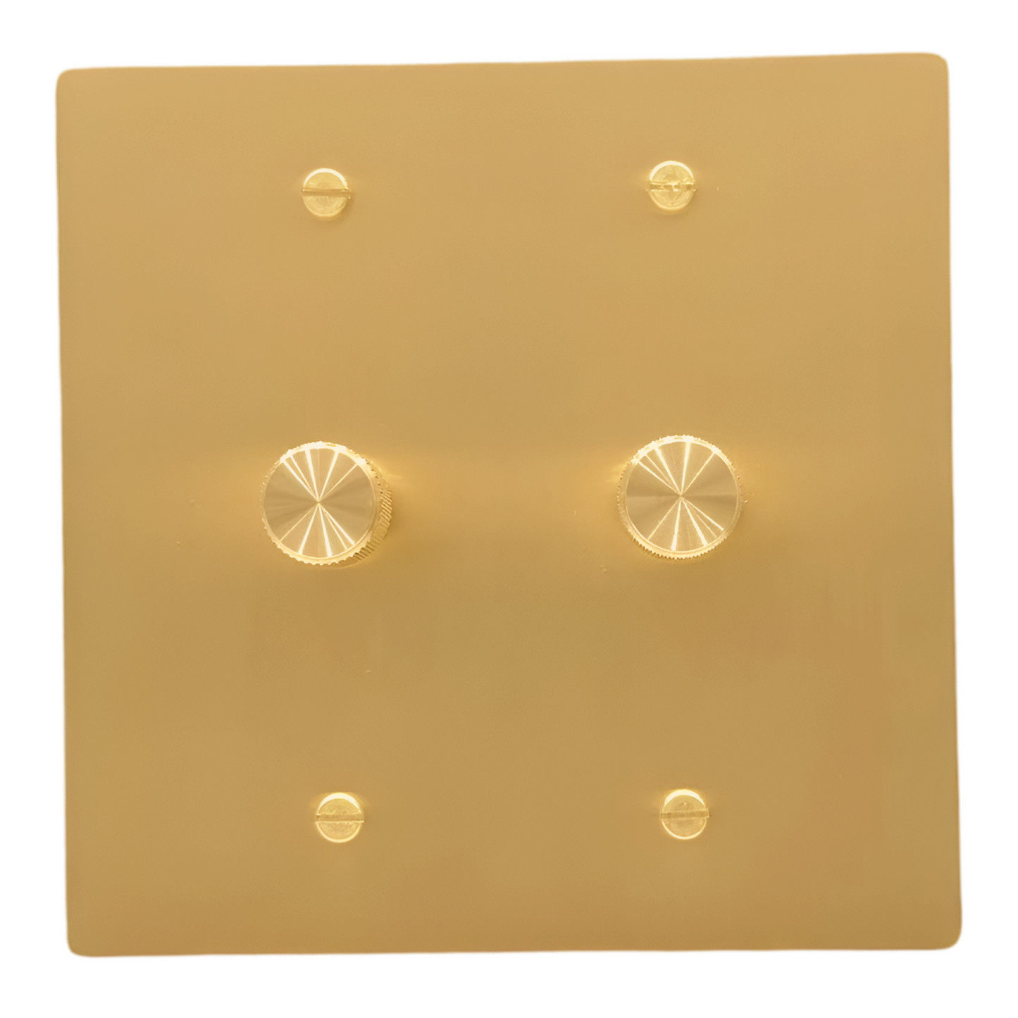 Brass Rotary Dimmer Switch 1-Way (2-Gang) Satin Brass