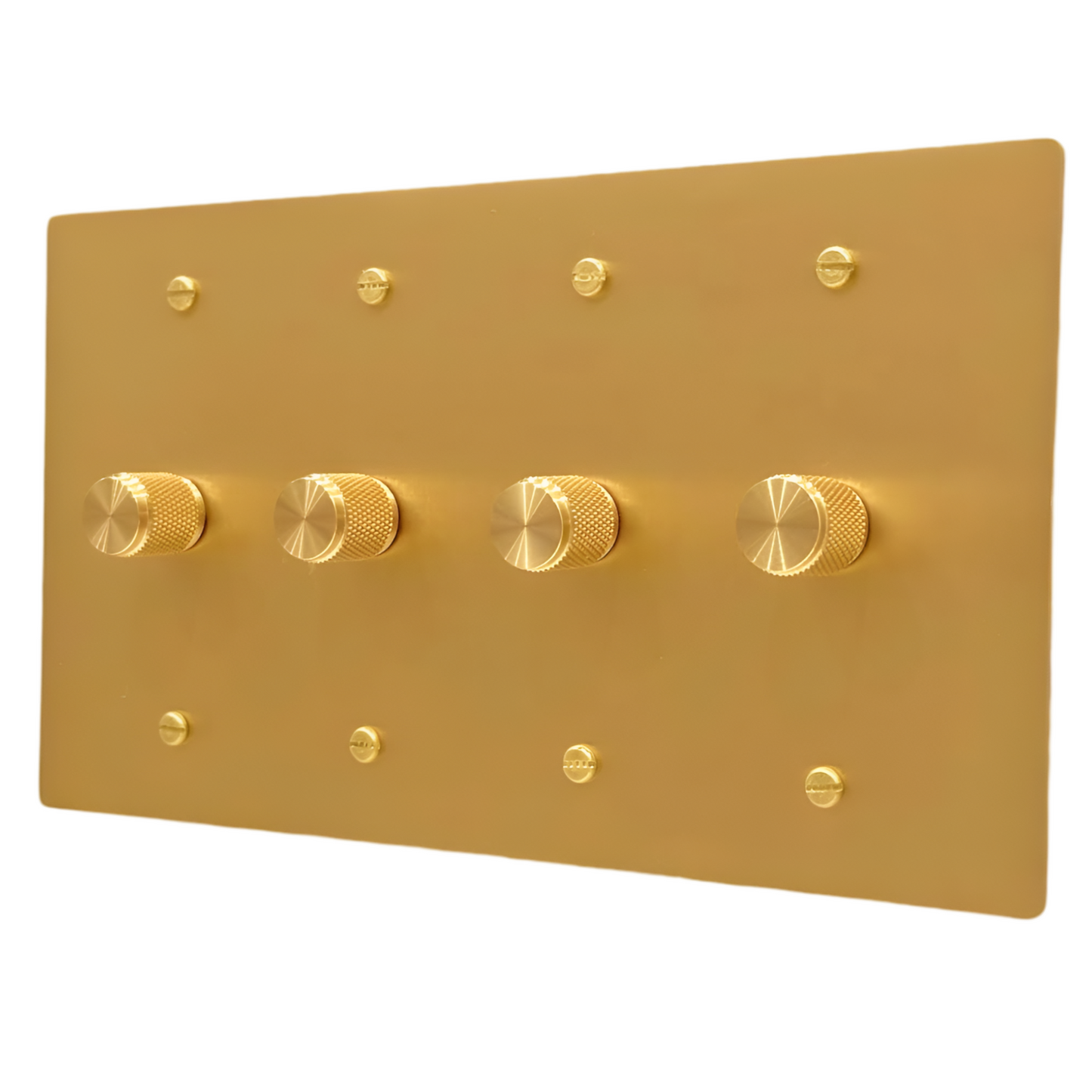 Brass Rotary Dimmer Switch 1-Way (4-Gang) Satin Brass