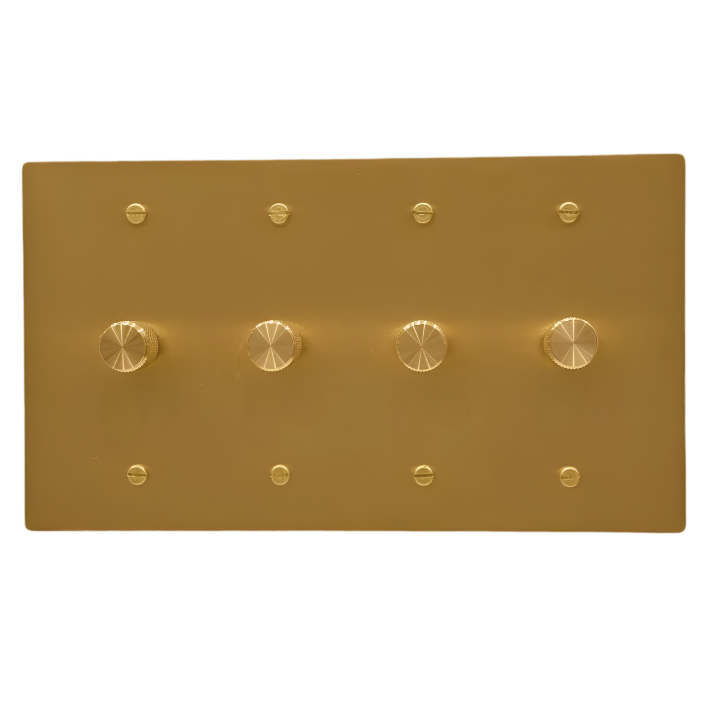 Brass Rotary Dimmer Switch 1-Way (4-Gang) Satin Brass