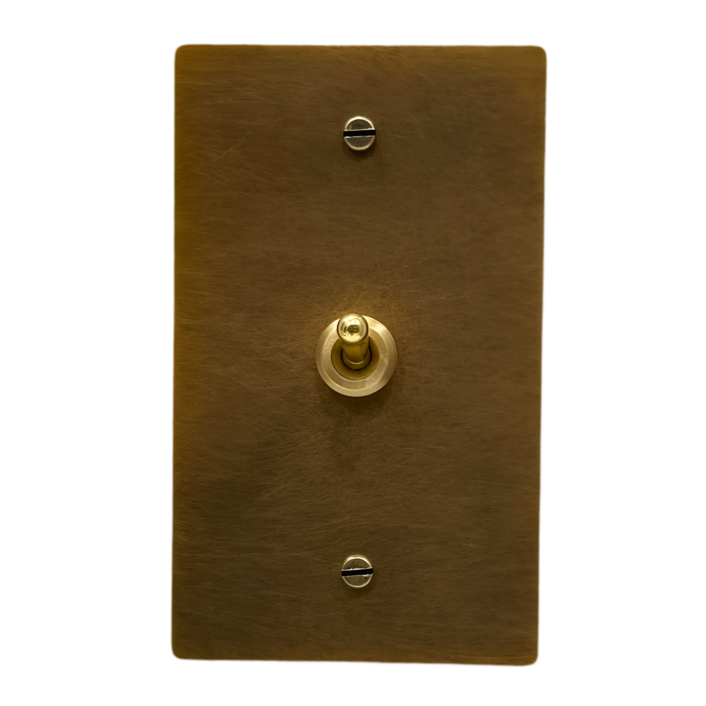 Brass Vintage Toggle Light Switch (1-Gang) Aged Patina Brass