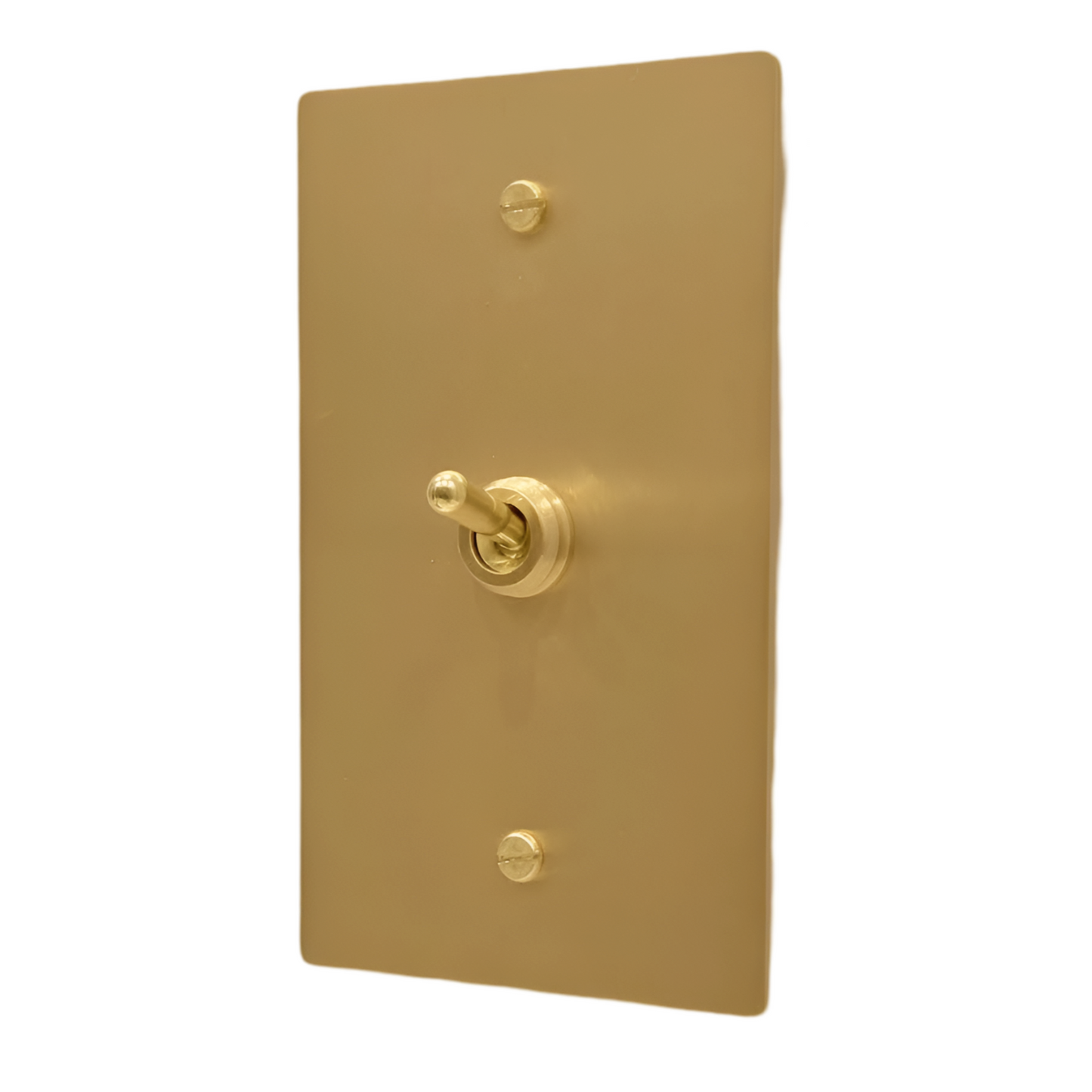 Brass Vintage Toggle Light Switch (1-Gang) Satin Brass