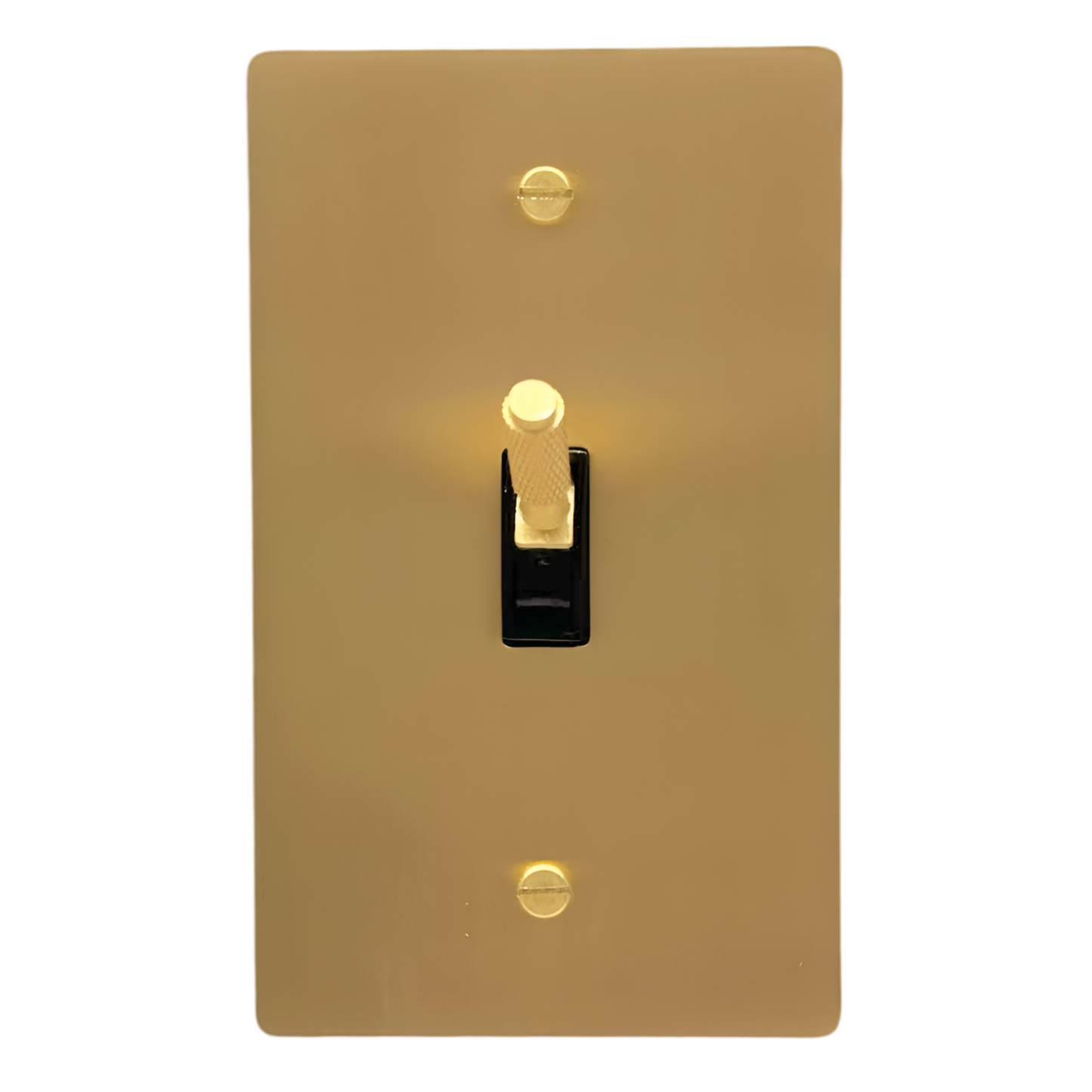 Brass Modern Toggle Light Switch (1-Gang) Satin Brass