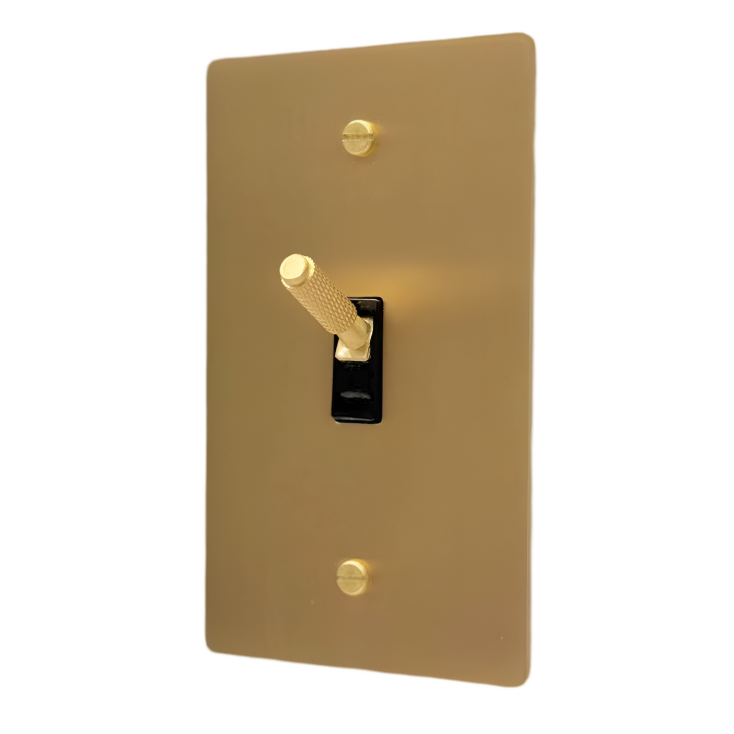 Brass Modern Toggle Light Switch (1-Gang) Satin Brass