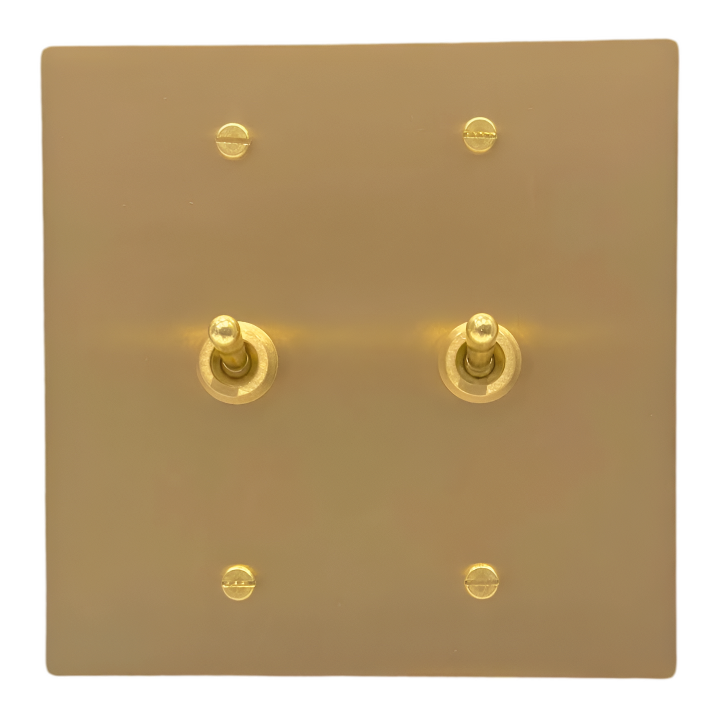 Brass Vintage Toggle Light Switch (2-Gang) Satin Brass