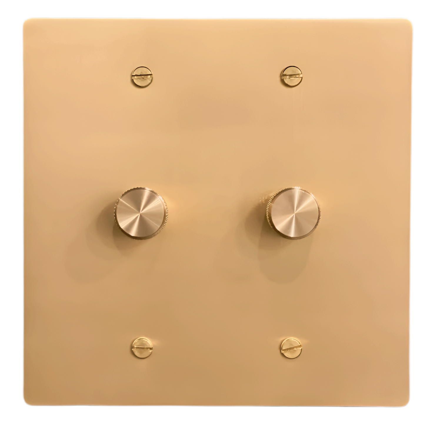 Brass Rotary Dimmer Switch 1-Way (2-Gang) Satin Brass