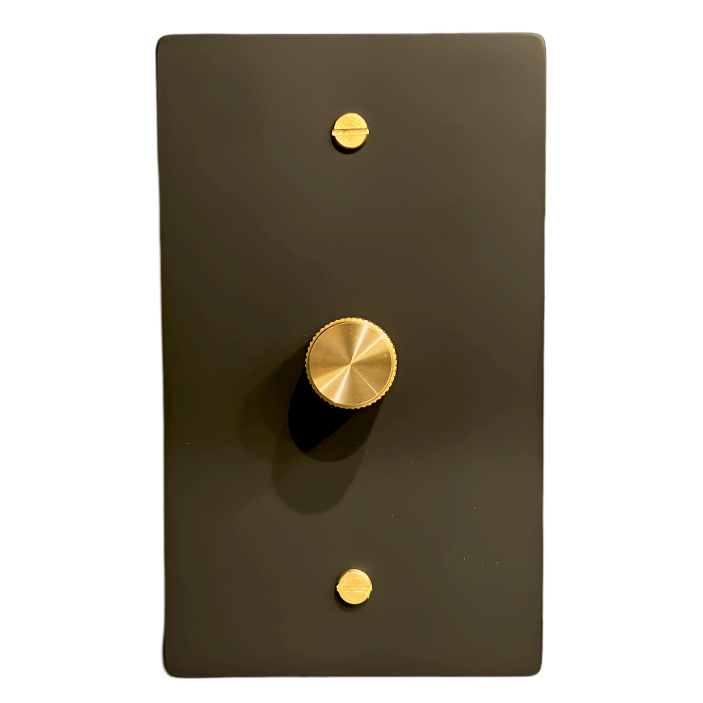Brass Rotary Dimmer Switch 1-Way (1-Gang) Matte Black With Satin Brass