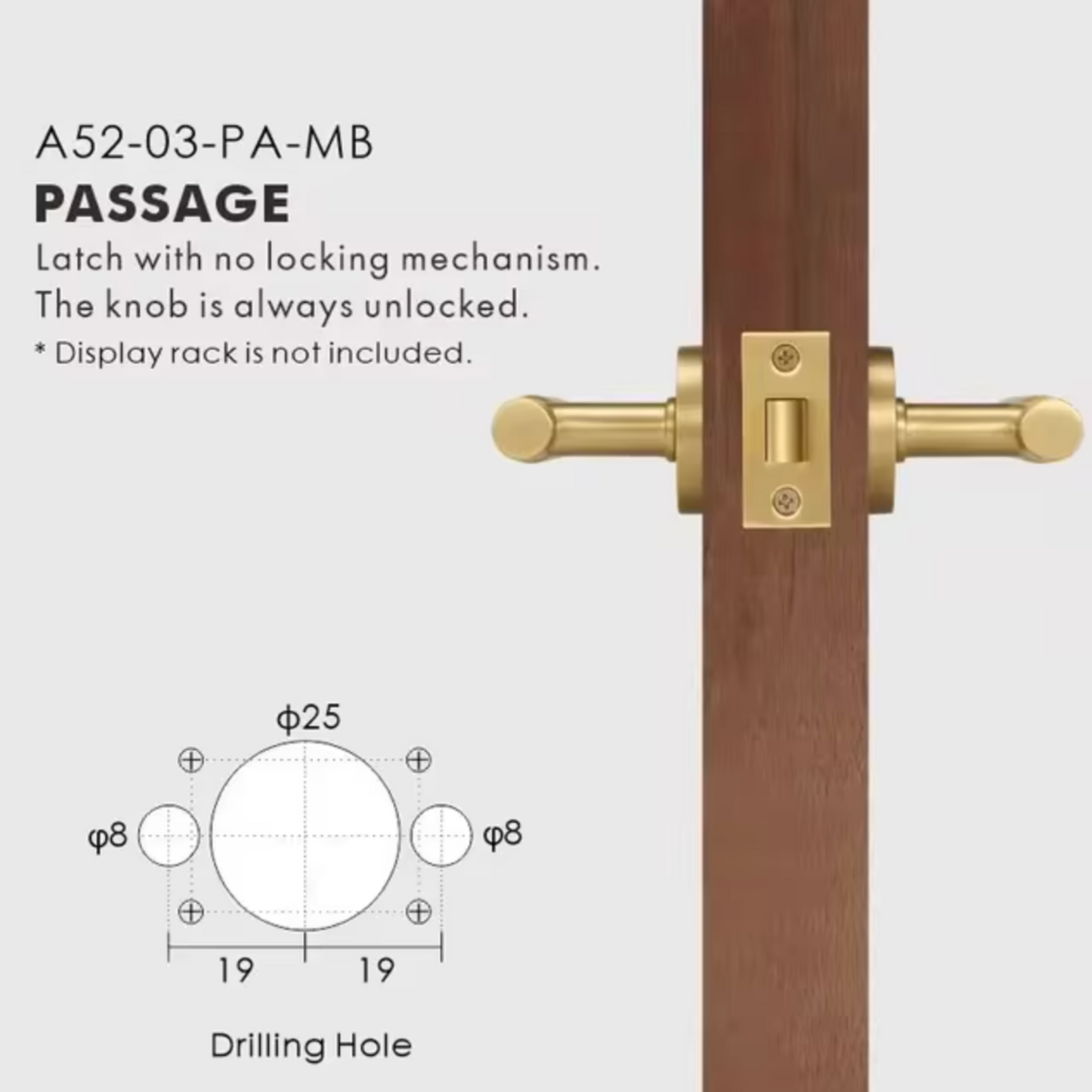 Satin Brass Linear Grooved Textured Interior Door Lever Handle Set