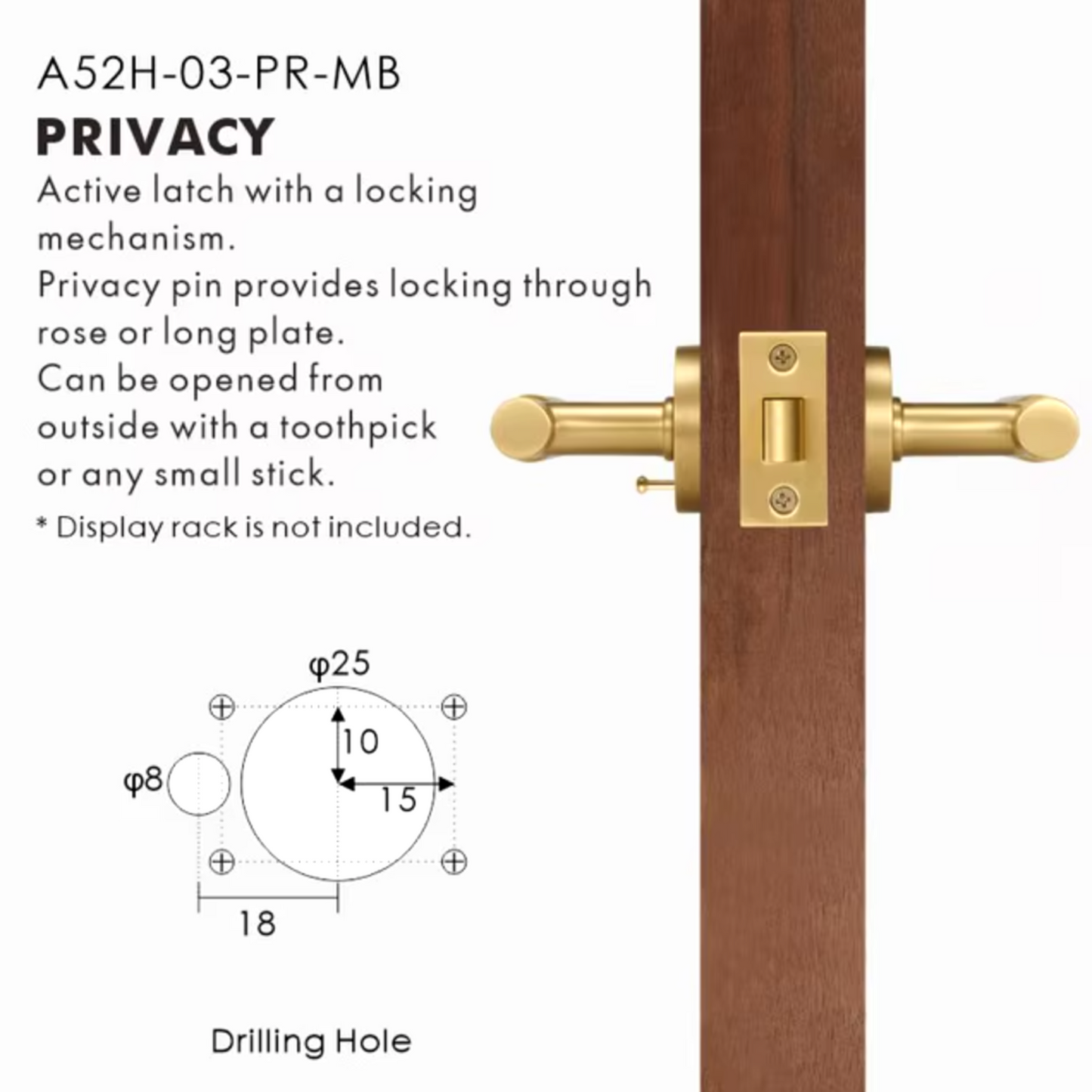 Satin Brass Linear Grooved Textured Interior Door Lever Handle Set