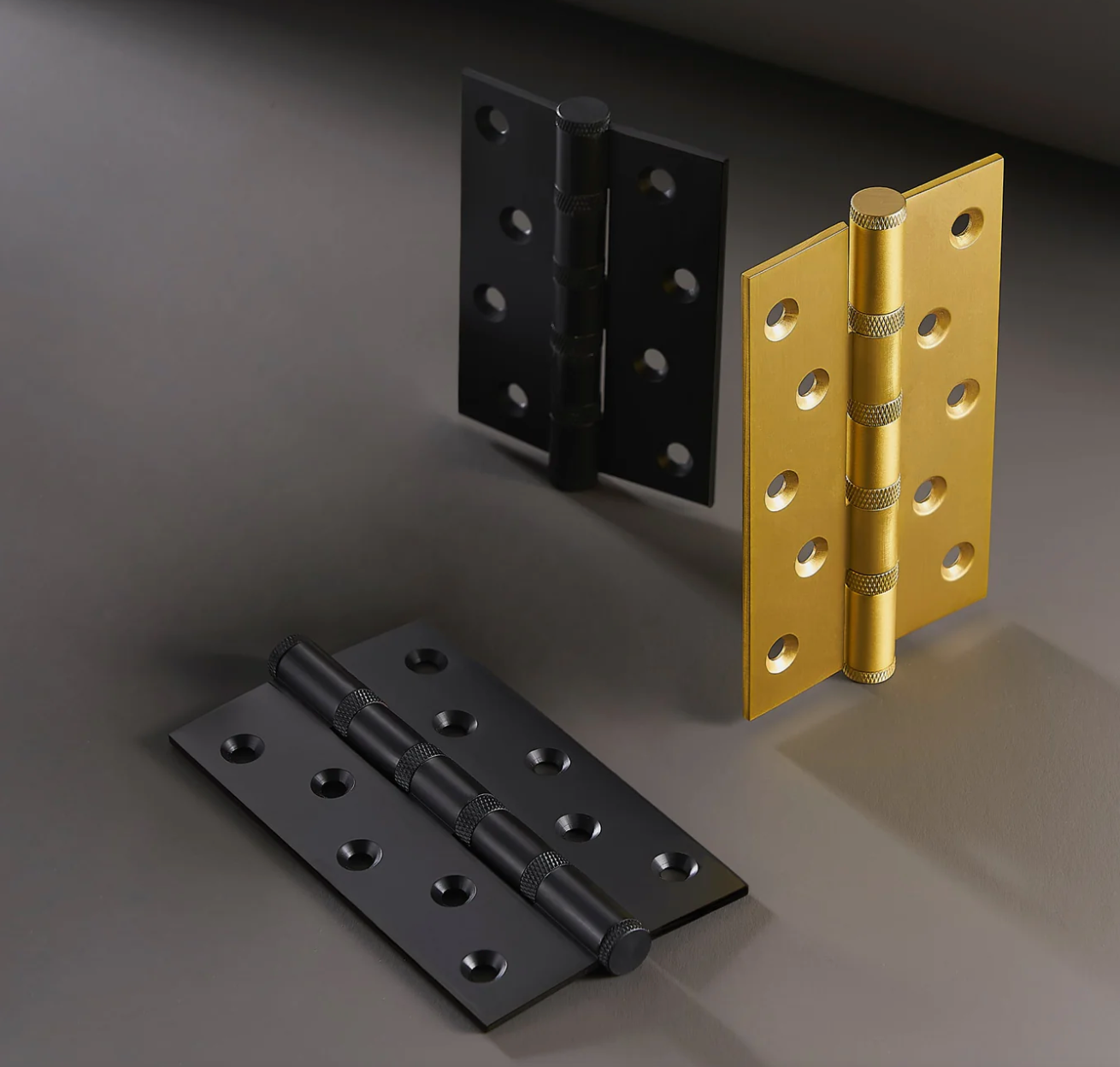 Solid Brass Knurled Door Hinges