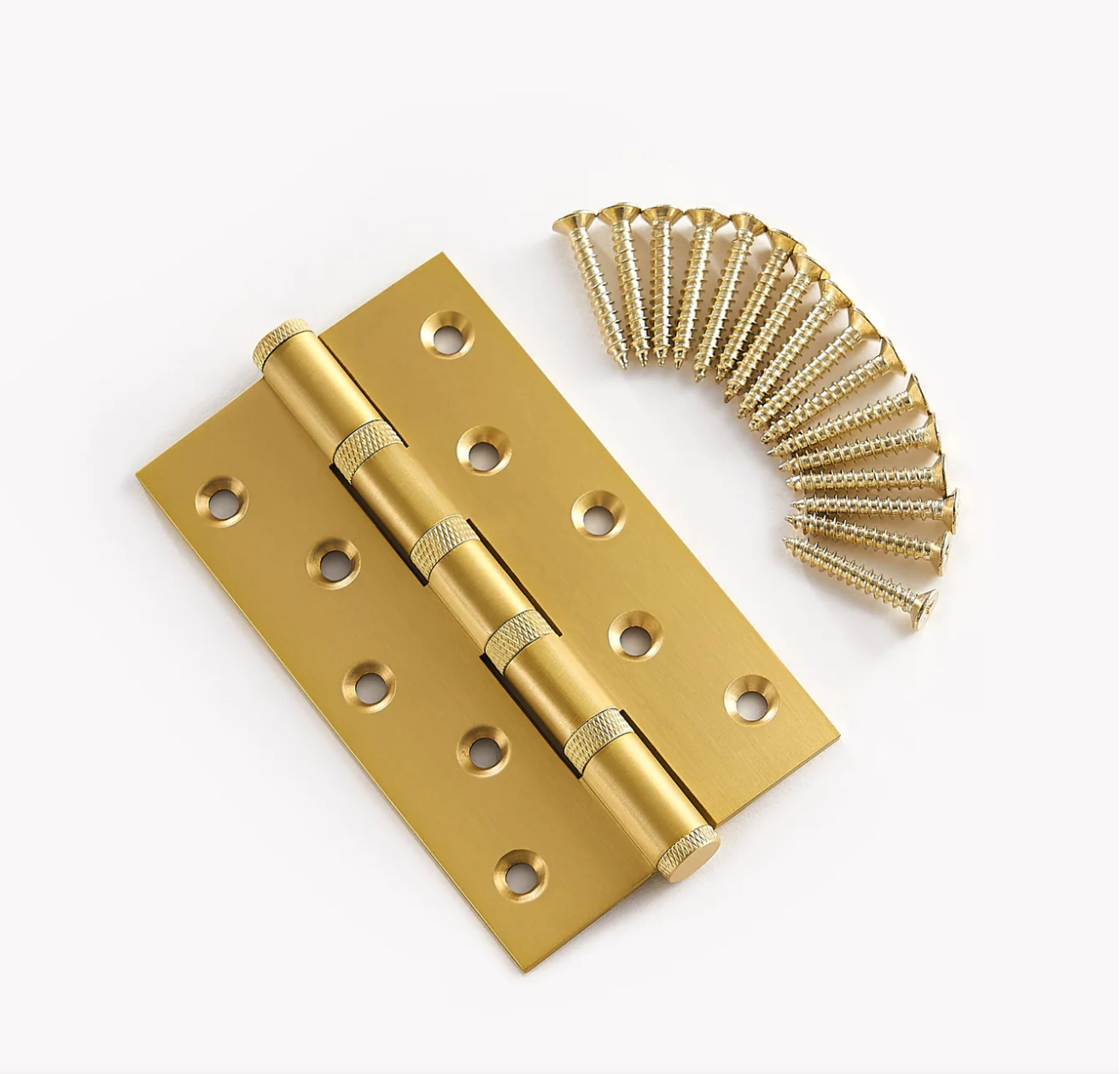 Solid Brass Knurled Door Hinges