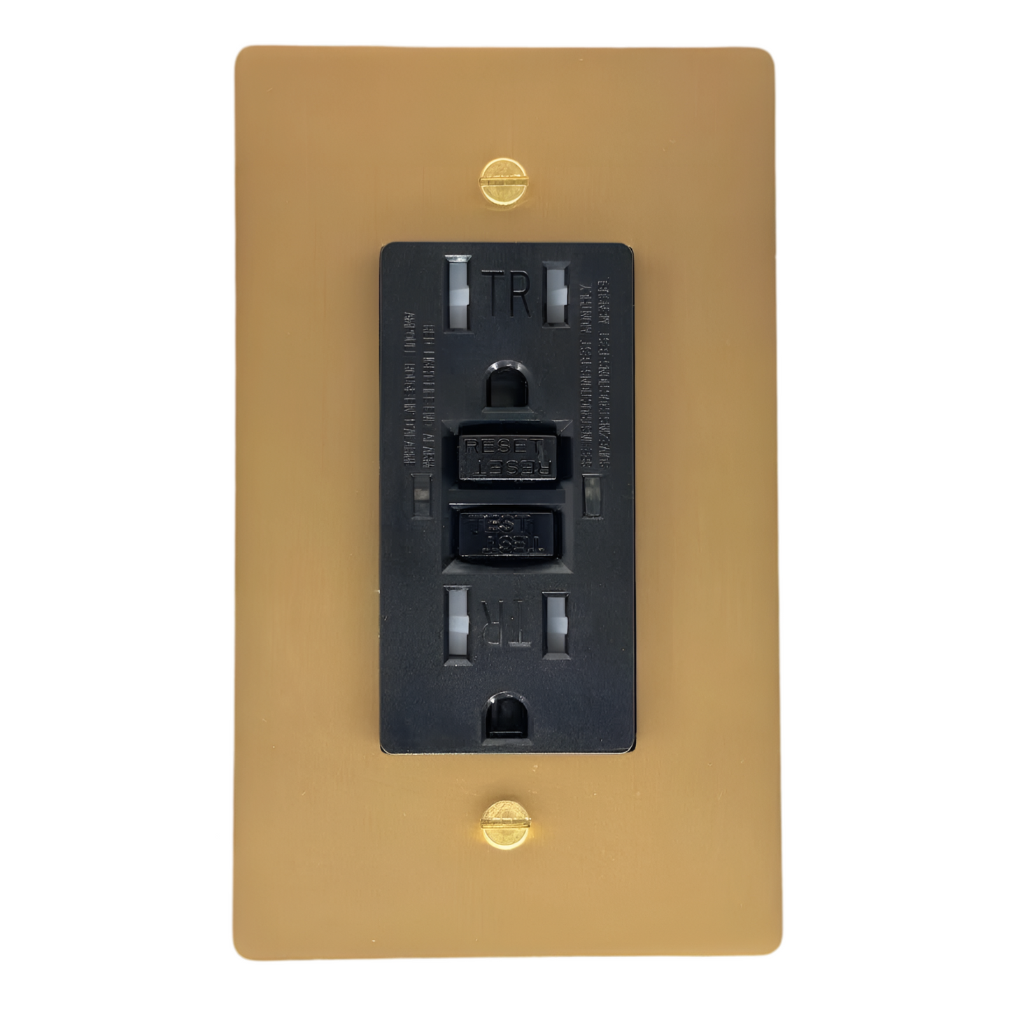 Brass GFCI Outlet (1-Gang) Satin Brass