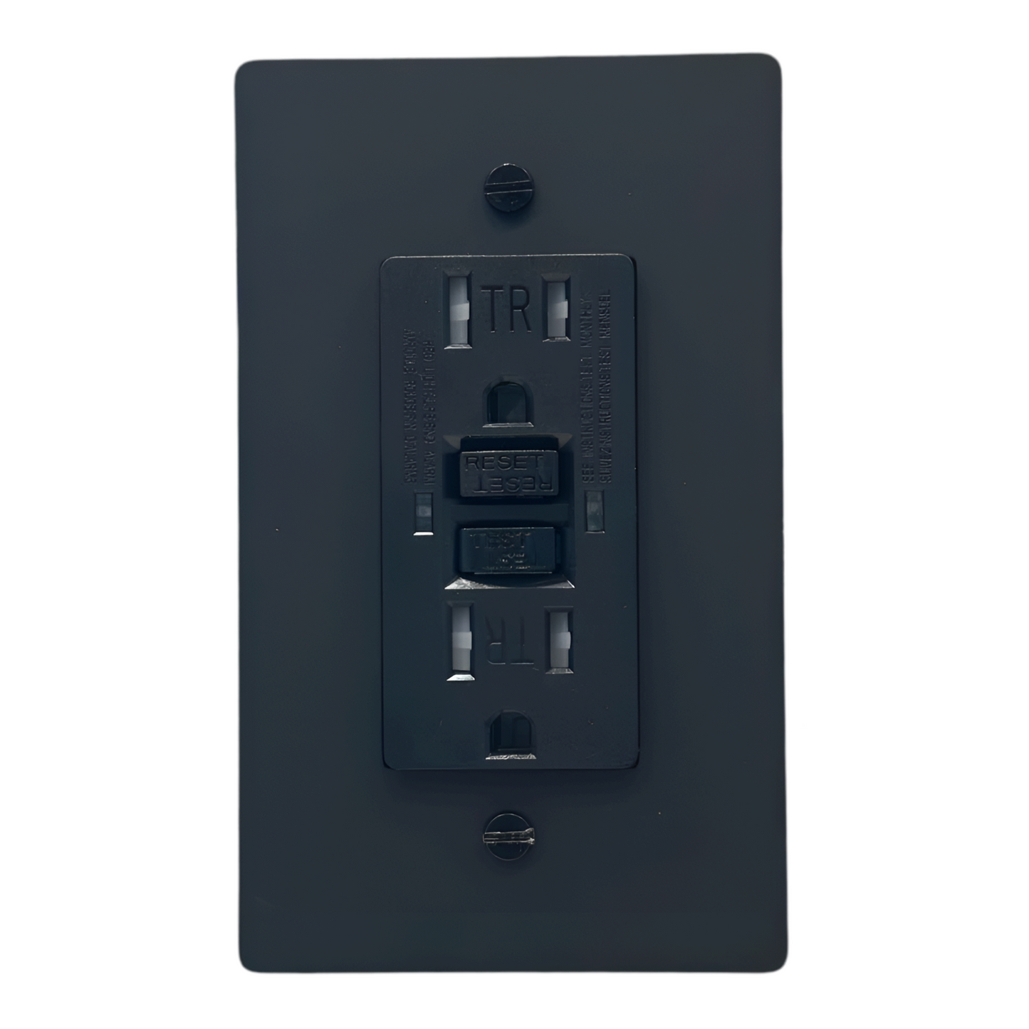 Brass GFCI Outlet (1-Gang) Matte Black