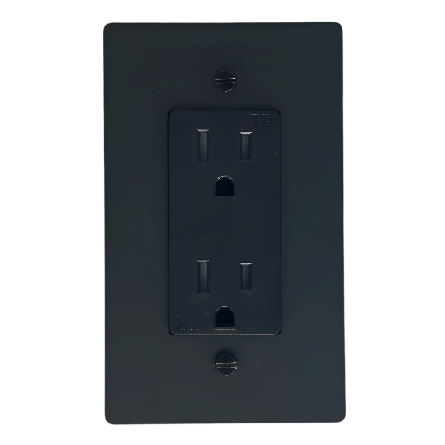 Brass Standard 15A Outlet (1-Gang) Matte Black