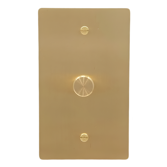 Brass Rotary Dimmer Switch 3-Way (1-Gang) Satin Brass