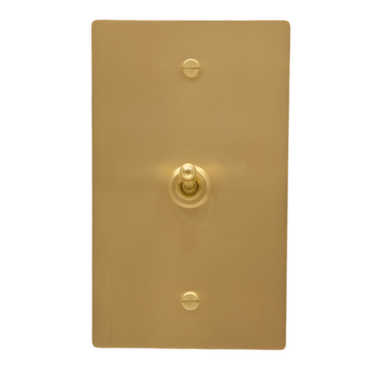 Brass Vintage Toggle Light Switch (1-Gang) Satin Brass