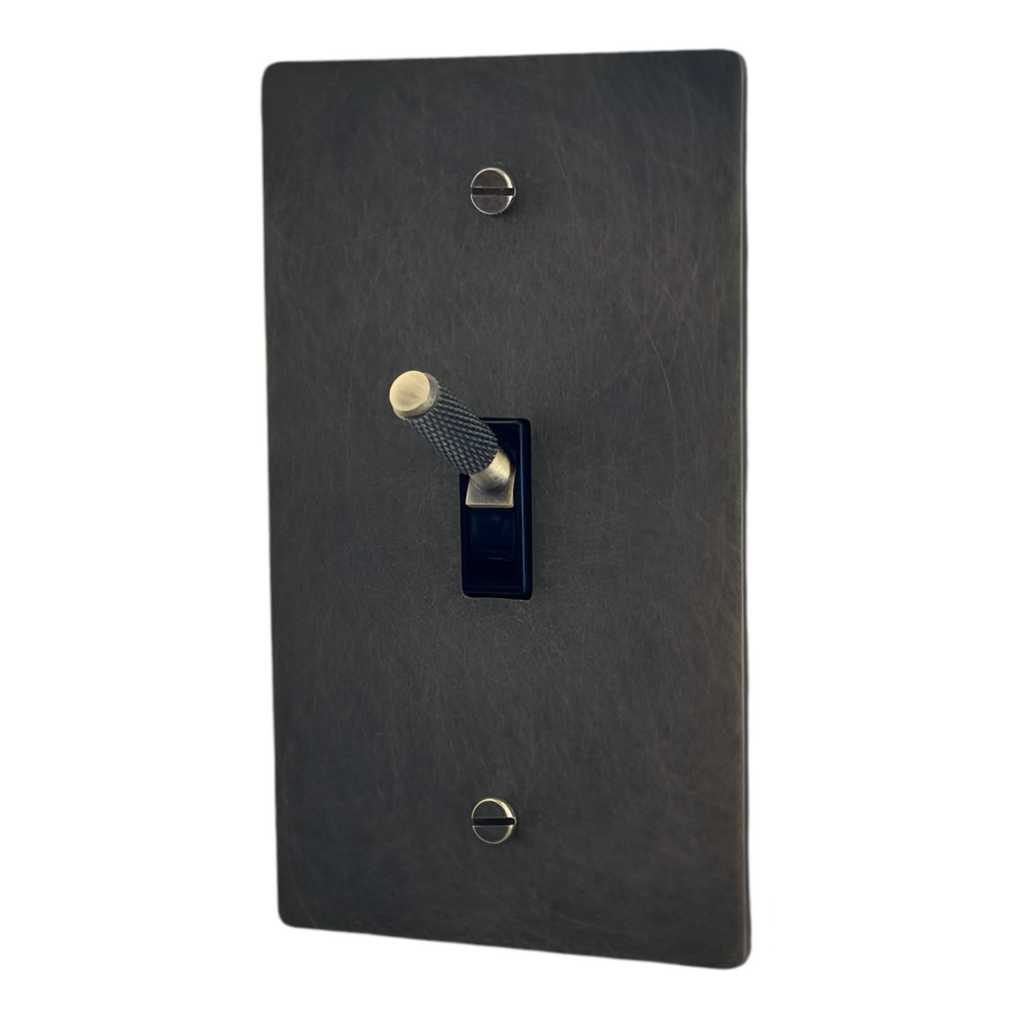 Brass Modern Toggle Light Switch (1-Gang) Antique Brass