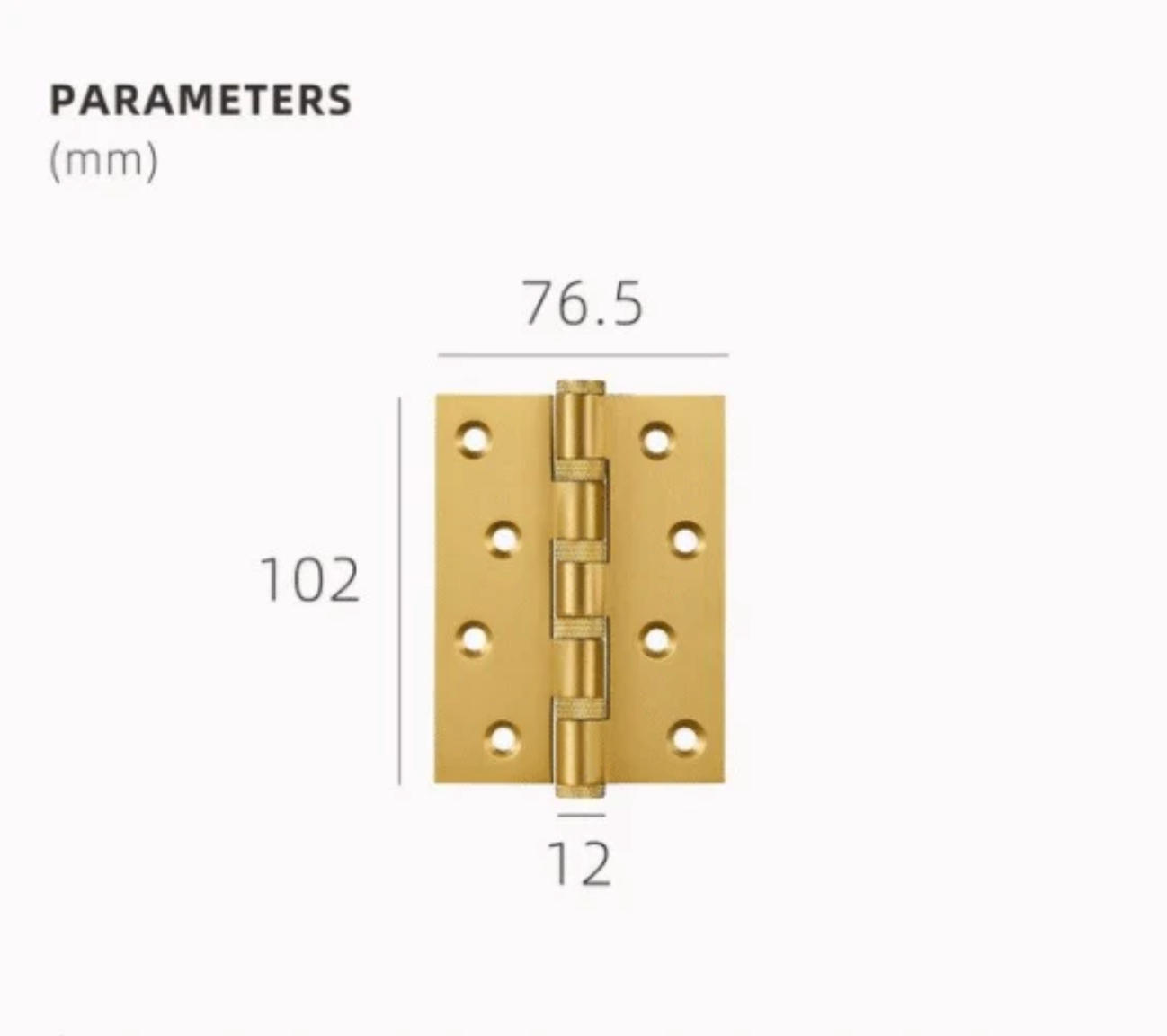 Solid Brass Knurled Door Hinges