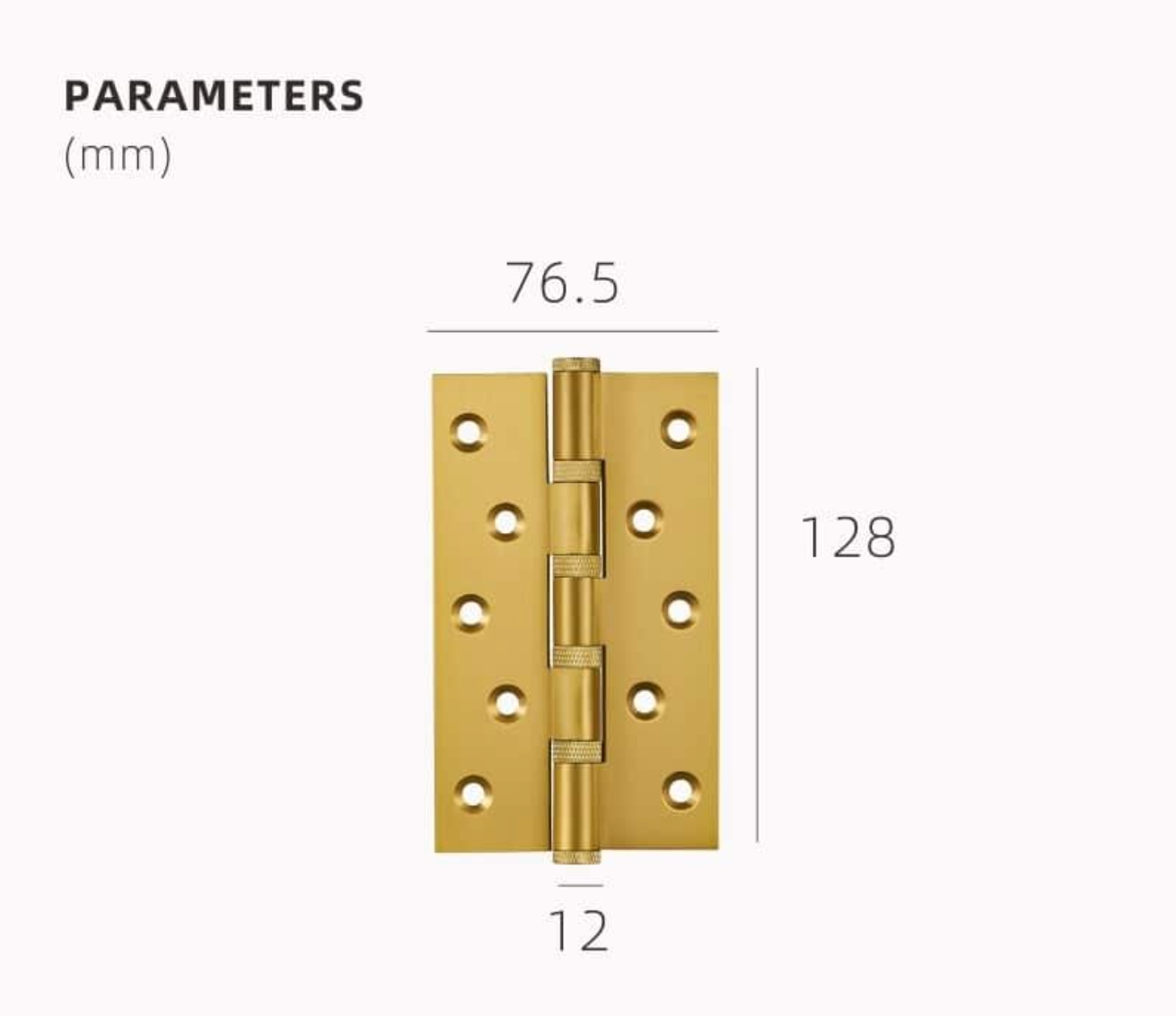 Solid Brass Knurled Door Hinges